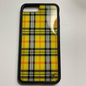 Wildflower iPhone 8 Plus Yellow Plaid Case